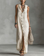 Sleeveless Long Dress Women’s One-piece Dress