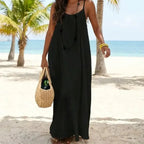 Women's Solid Color Backless Cami Dress