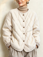 Casual Quilted Corduroy Jacket