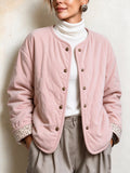 Casual Quilted Corduroy Jacket