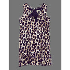 Ruffled Hem Leopard Sleeveless Dress